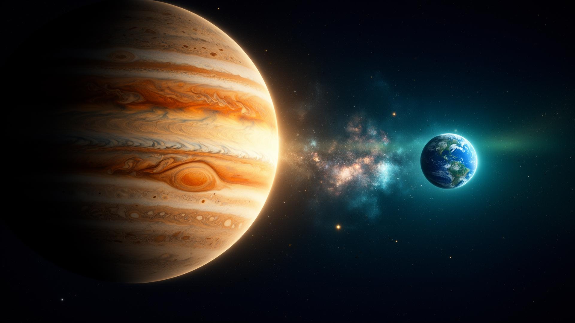 Cosmic view of Jupiter and Earth — Evading Jupiter